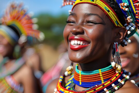 A joyful African woman