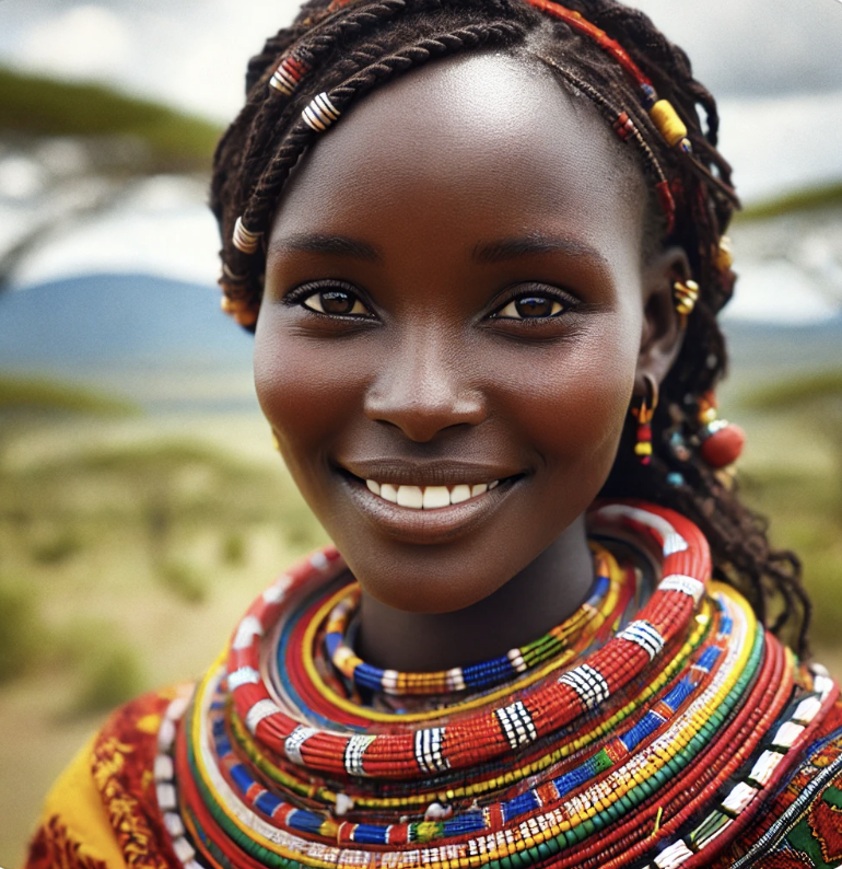 African girl smiling image